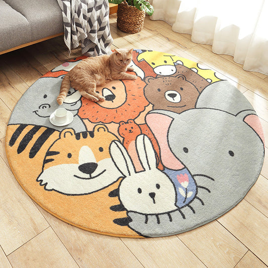 Multicolor Novelty Rug Lamb Wool Cartoon Printed Area Carpet Anti-Slip Backing Easy Care Indoor Rug for Kids - Clearhalo - 'Area Rug' - 'Rug' - 2479863