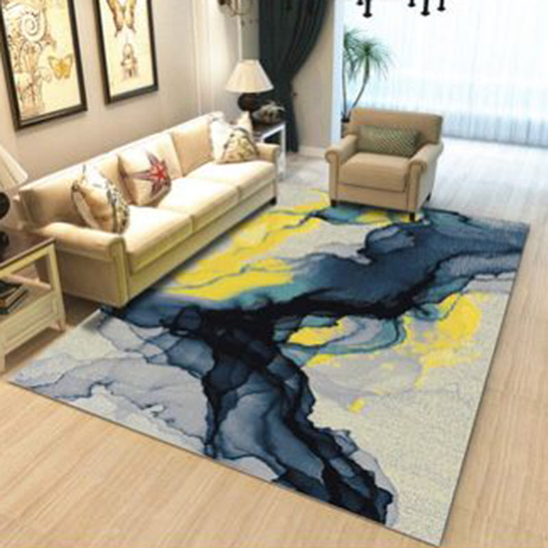 Novelty Living Room Rug Multi Color Patterned Area Carpet Anti-Slip Backing Pet Friendly Washable Indoor Rug