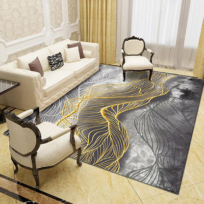 Novelty Living Room Rug Multi Color Patterned Area Carpet Anti-Slip Backing Pet Friendly Washable Indoor Rug