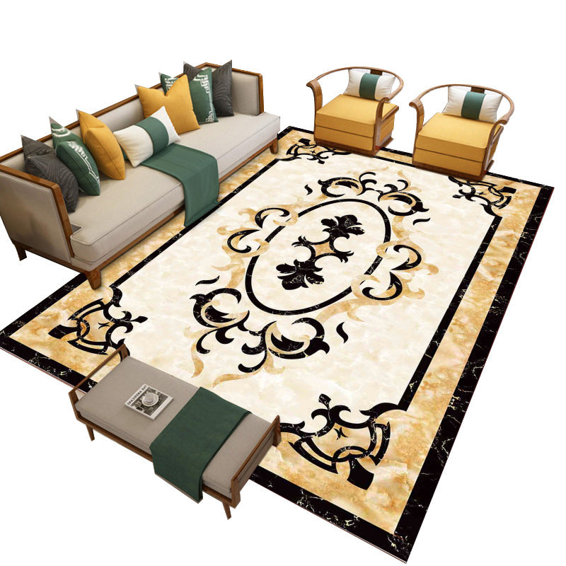 Trendy Living Room Rug Multicolor Flower Printed Area Carpet Synthetics Non-Slip Backing Stain-Resistant Indoor Rug Clearhalo 'Area Rug' 'Modern' 'Rugs' Rug' 2480823