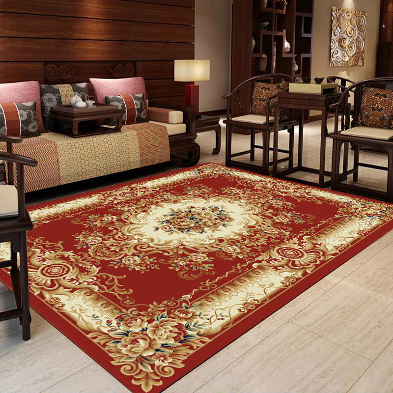 Polyster Rugs Multicolor Modern Rug Polyster Floral Printed Area Carpet Anti-Slip Ba ...
