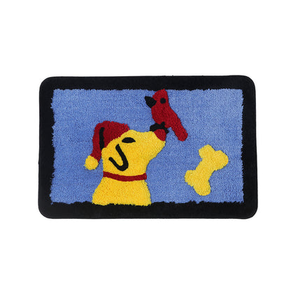 Feblilac Merry Christmas Happy Dog and Cat Bath Mat - Feblilac® Mat