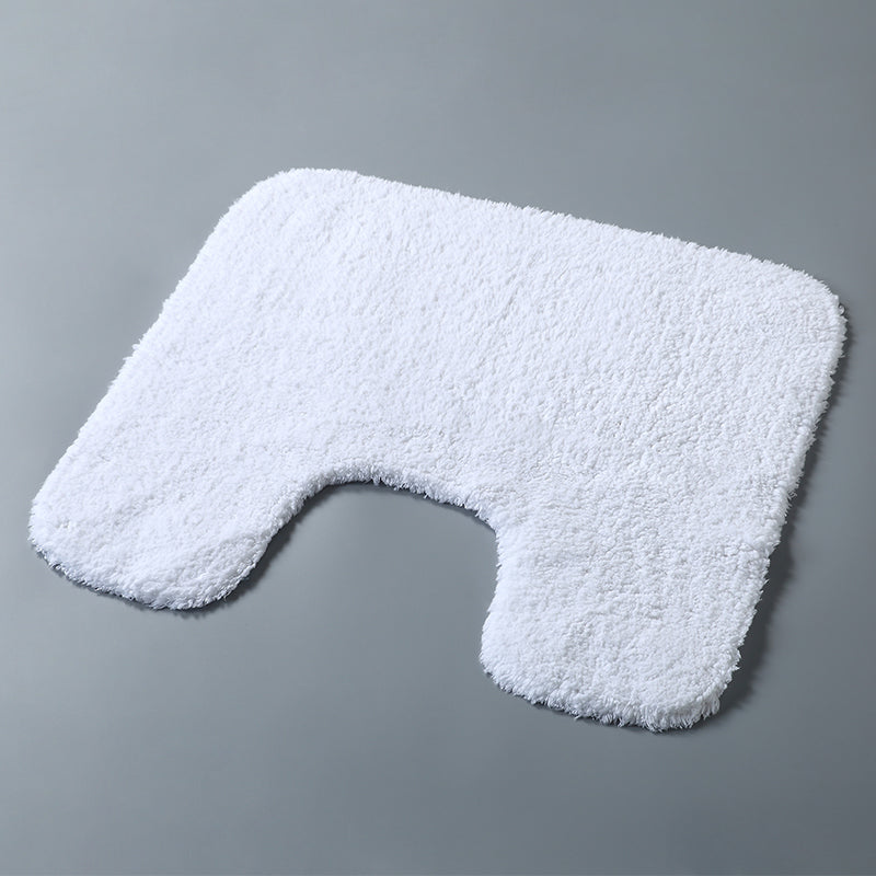 Feblilac Solid Tufted Toilet U-Shaped Floor Bathroom Mat - view 2
