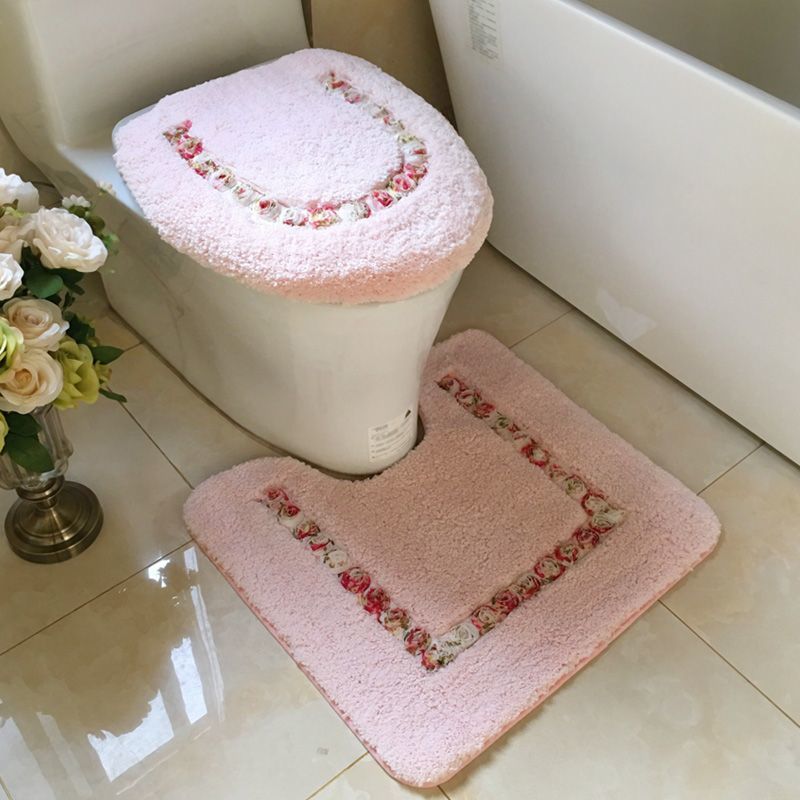 Feblilac Sunflower Cute and Warm Acrylic Fibers U-shape Bathroom Toilet Rugs and Lid Cover Toilet Seat Cover K - view 7