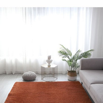 Feblilac Rectangular Solid Brown Thickened Tufted Bath Mat - view 2
