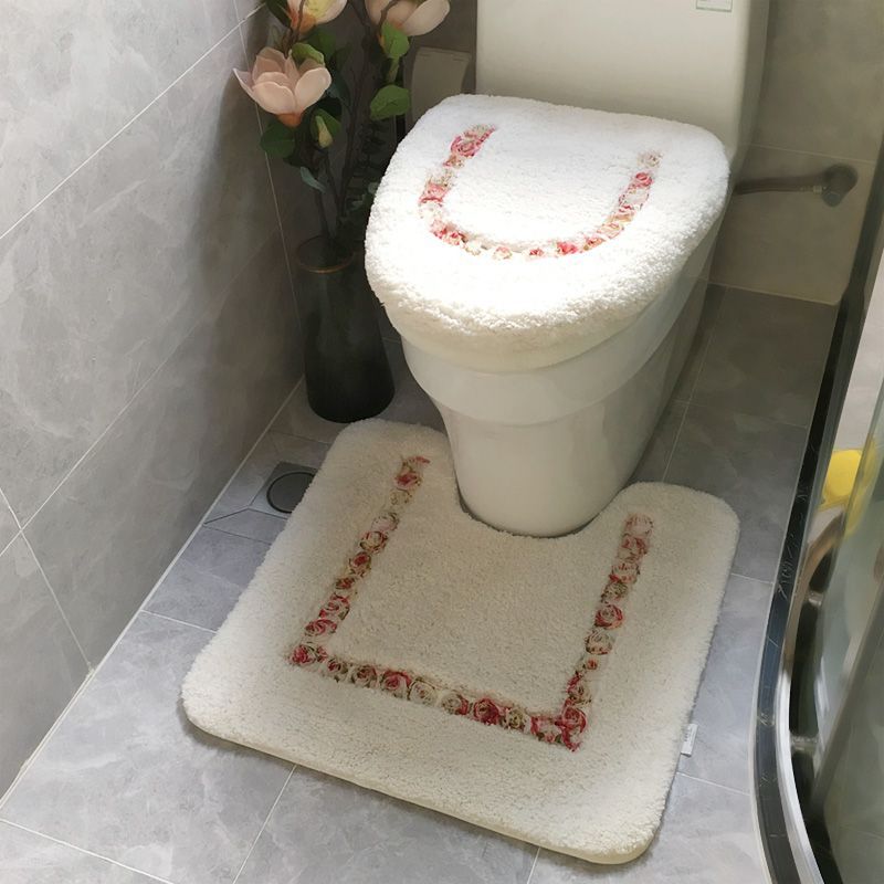 Feblilac Sunflower Cute and Warm Acrylic Fibers U-shape Bathroom Toilet Rugs and Lid Cover Toilet Seat Cover K - view 8