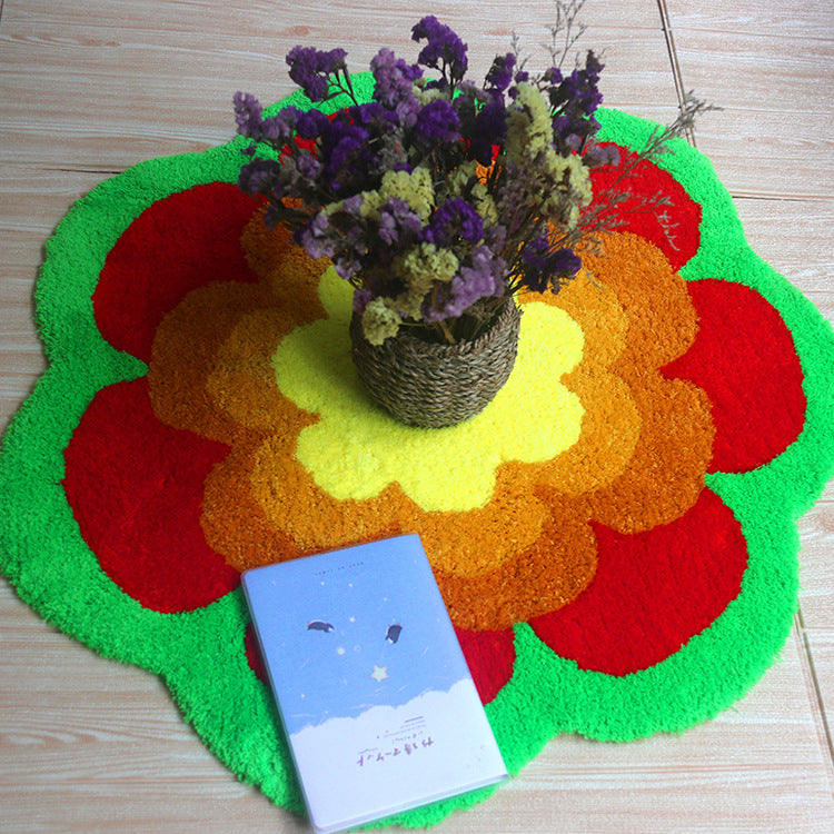 Feblilac Sun Flower Tufted Bathmat