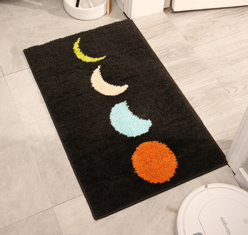 Feblilac  Black Moon Phase Bath Mat - Feblilac® Mat