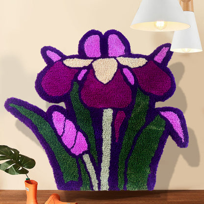 Feblilac Purple Orchid Tufted Bathmat