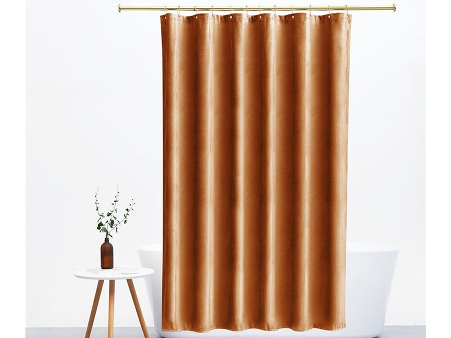 Orange Velvet Shower Curtain - view 3