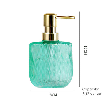 Green Glass Soap Dispenser, Small-Size Pump Bottle, 270ml/9.67 oz