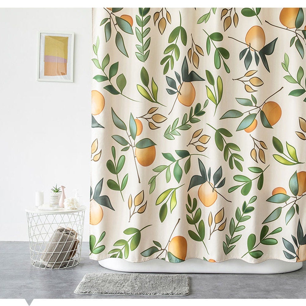 Orange Fruit Pattern Shower Curtain