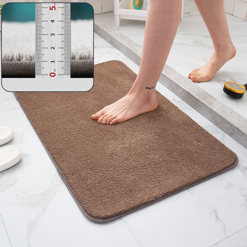 Feblilac Rectangular Solid Short Plush Tufted Bath Mat - view 3