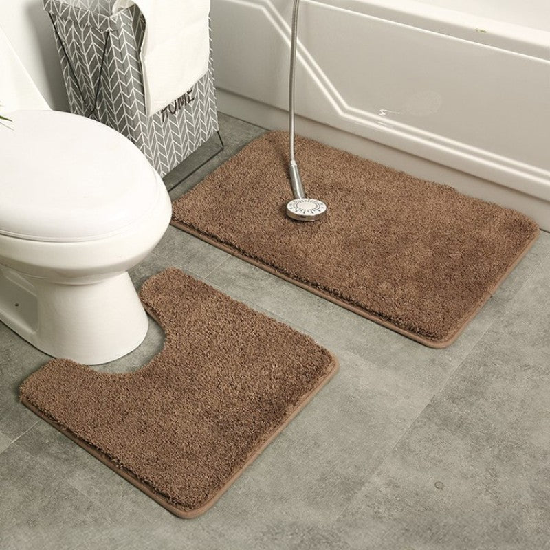 Feblilac Solid Tufted Bathroom Mat Toilet U-Shaped Floor Mat - view 3