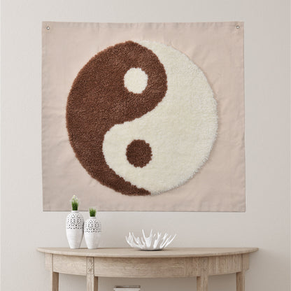 Feblilac Light Brown Tai Chi Tufted Tapestry