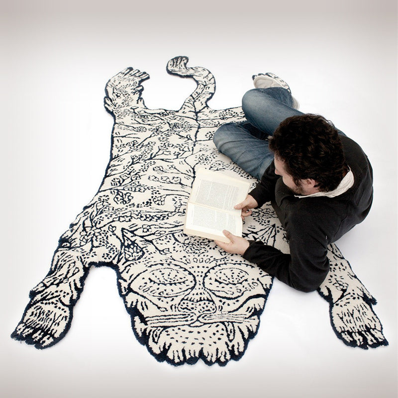 Feblilac Blue Tiger Living Room Carpet - view 4