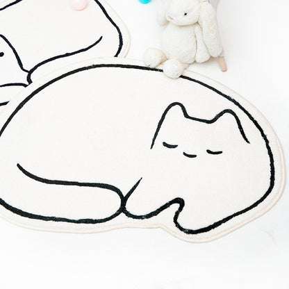 Cute White Cat Bath Mat - Feblilac® Mat