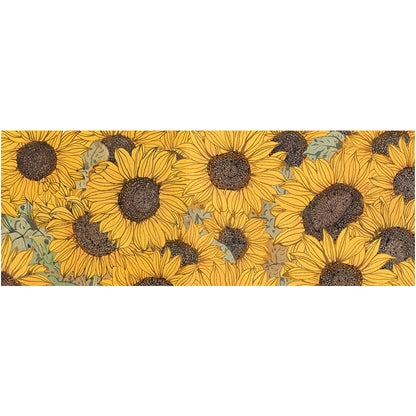 Feblilac Yellow Sunflower Diatomaceous Earth Kitchen Mat