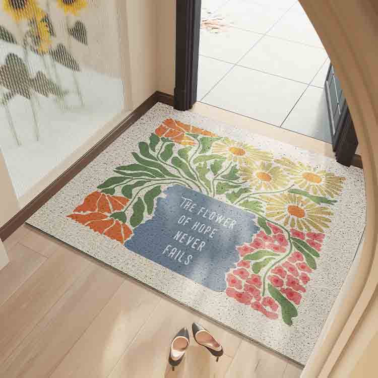 Yellow and Pink Flower Garden Door Mat - Feblilac® Mat