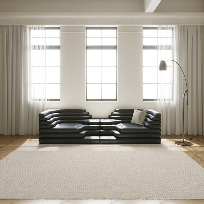 Feblilac Solid Popcorn Grains Simple Wool Living Room Mat Carpet - view 2