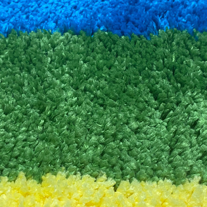 Rainbow Flag Bath Mat, Gay Pride Home Decor, Colorful Mountain Bathroom Rug, 60x90cm or 23x35 inches - Feblilac® Mat