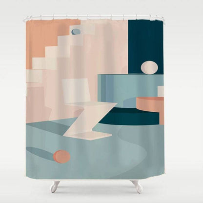 Modern Geometric Shower Curtain