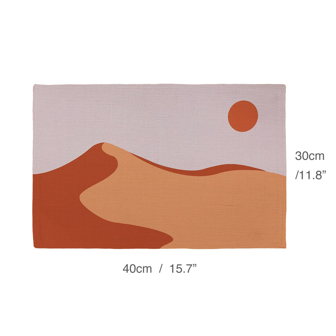 Orange Sunset Fabric Placemats - Feblilac® Mat