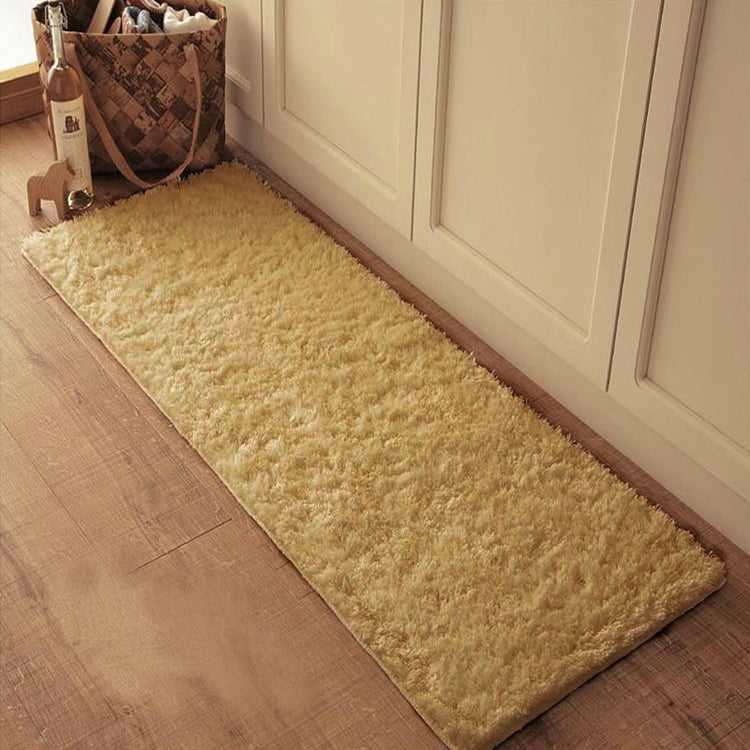 Feblilac Rectangular Solid Khaki Tufted Bath Mat