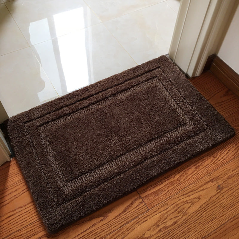 Feblilac Rectangular Simple Solid Memory Foam Tufted Bath Mat