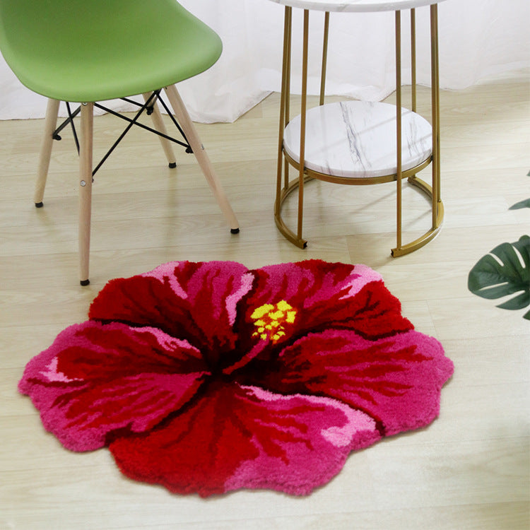Feblilac Hibiscus Rosa-Sinensis Tufted Bath Mat - view 3