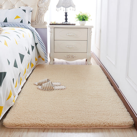 Feblilac Solid Camel Tufted Living Room Carpet Bedroom Mat
