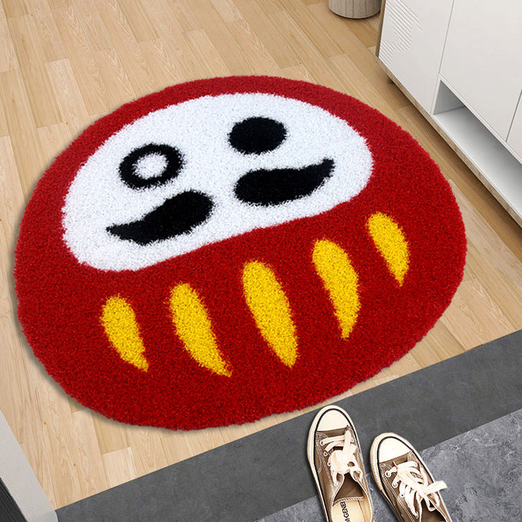 Feblilac Japanese Style Red Daruma Bathmat Area Rug 31.5"x30.7" or 80cmx78cm - view 2
