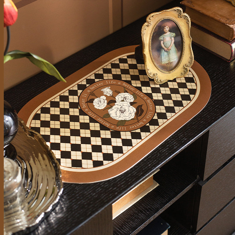 [Two pieces] Hazel leather dining table mat waterproof, oil-proof, disposable, heat-insulating mat, Nordic che - view 4
