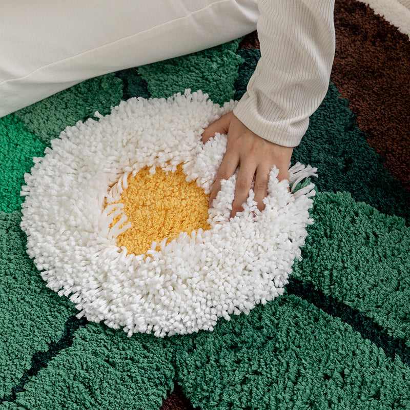 Feblilac Flower and Leaves Area Rug - Feblilac® Mat