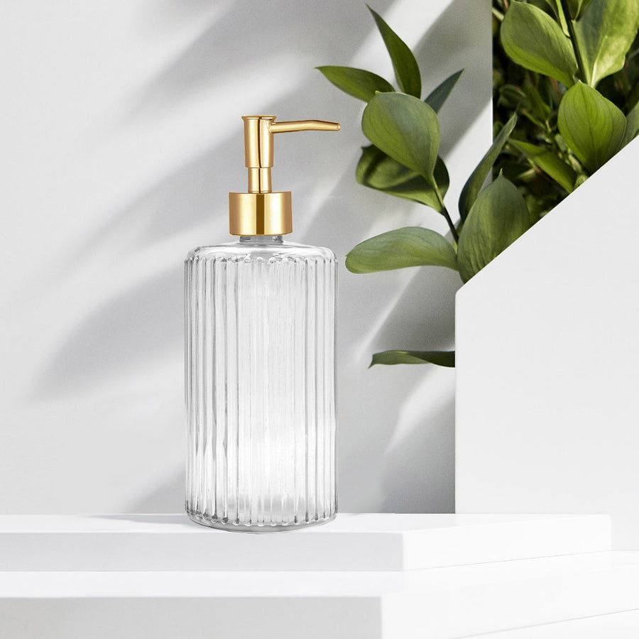 Clear Glass Soap Dispenser, Ultra Simple Design Pump Bottle, 400ml/14 oz - view 2
