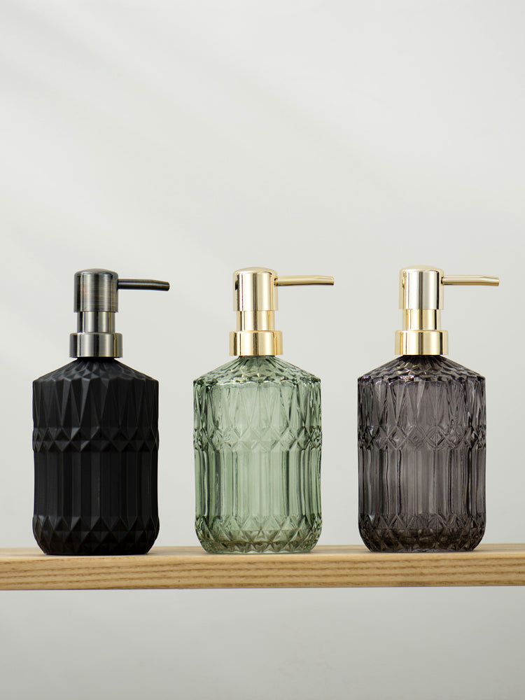 Nordic Style Luxury Glass Soap Dispenser, Lotion Hand Sanitizer Bottle for Bathroom Kitchen - view 4