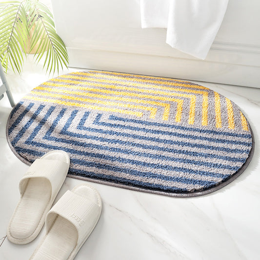 Elliptical Stripe Bath Mat - Feblilac® Mat