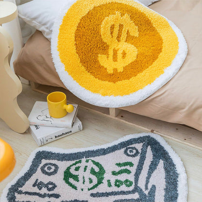 Cartoon Coin Bath Mat, Funny Mat - Feblilac® Mat