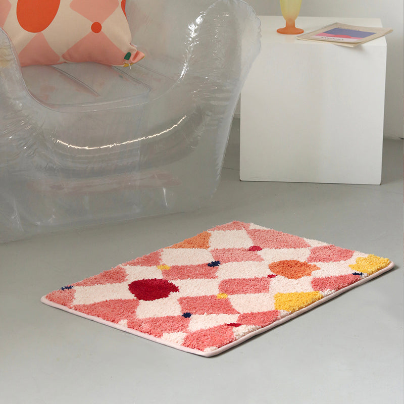 Lovely Pink Checkerboard Bath Mat - Feblilac® Mat