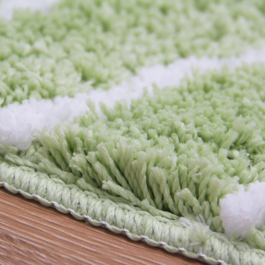 Feblilac Soft Green Leaves Bathroom Rug - Feblilac® Mat