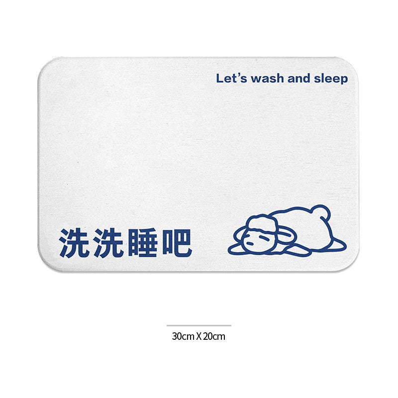 Wash And Sleep Bath Stone Mat - Feblilac® Mat