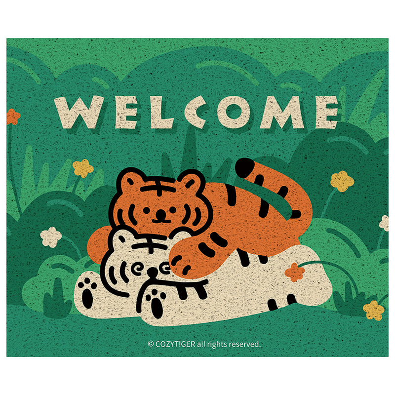 Cute Two Tigers PVC Entrance Door Mat - Feblilac® Mat