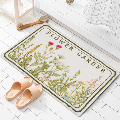 Floral Garden Bathroom Rug