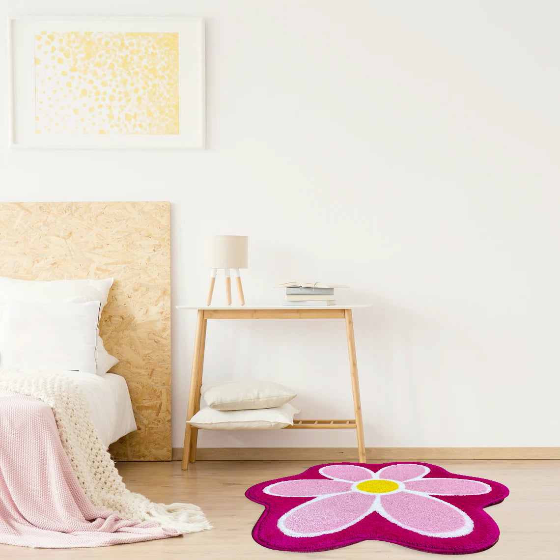 Feblilac Lovely Pink Daisy Flower Bathroom Mat Area Rug - Feblilac® Mat