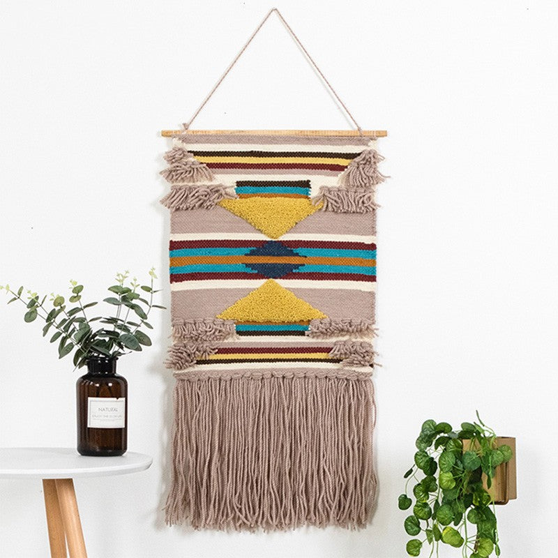 Feblilac Northern Europe Style Tassel Tufted Tapestry - view 5