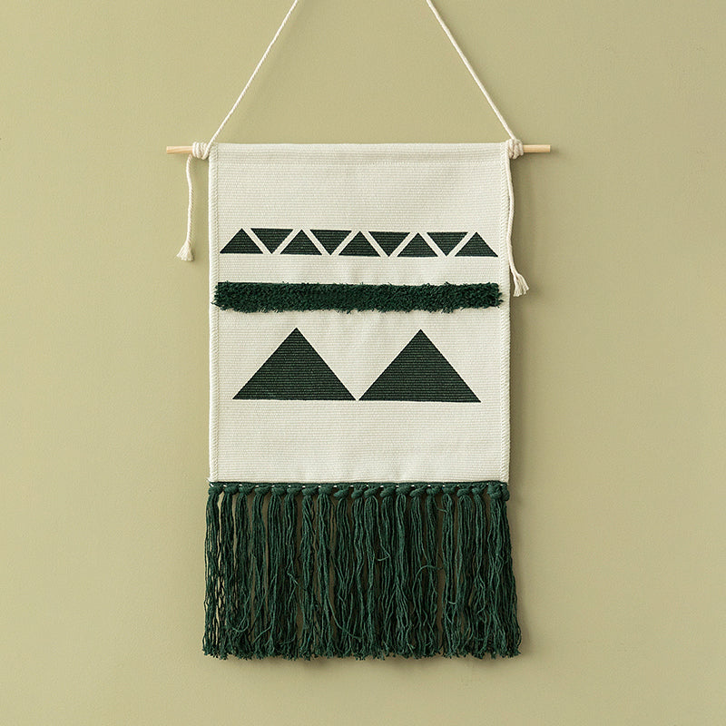 Feblilac Decorate Geometrical Tassel Tufted Tapestry - view 2