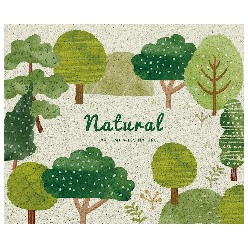 Green Natural Trees PVC Entrance Door Mat - Feblilac® Mat