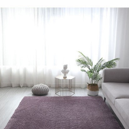 Feblilac Rectangular Solid Purple Thickened Tufted Bath Mat - view 2