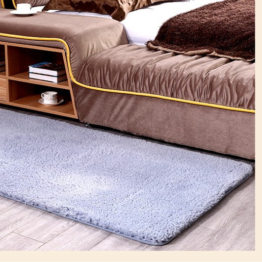 Feblilac Rectangular Solid Silver Grey Thickened Tufted Bath Mat - view 3