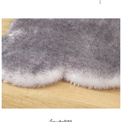 Feblilac Multiple Color Solid Bear Faux Rabbit Fur  Rug Mat
